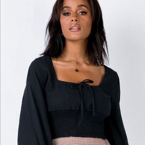 Princess Polly Nigella Top Black